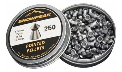 Postones 5.5mm 250unidades .22cal Pointed Pellets Poston 5.5