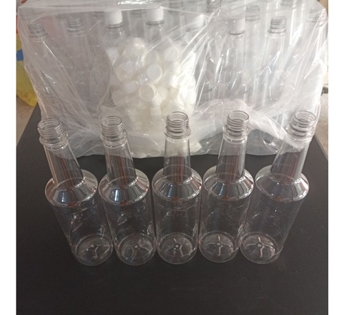 Botella Pet Licorera Y Jarabes Con Tapa 30 Pzas 750 Ml