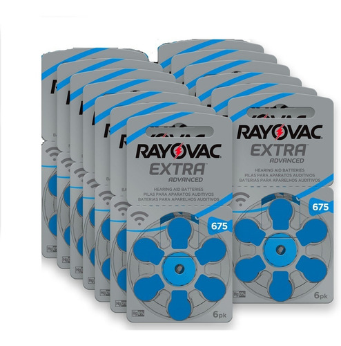 90 Pilhas Baterias 675 Pr44 Aparelho Auditivo Rayovac