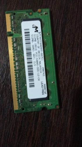 Memoria Ram Micron Mt4htf6464hy-667e1 512 Mb