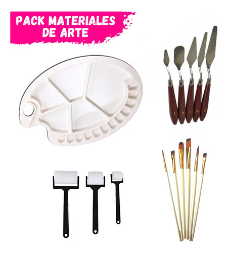 Set De Materiales Pintura Arte Kit Para Pintar 