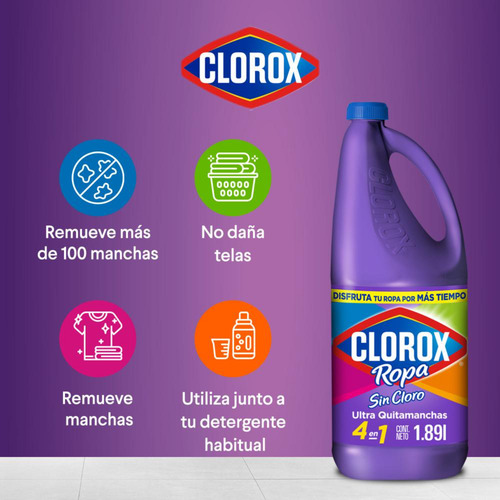 Kit Full 1,8lts : Clorox + Poett