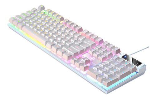 Teclado Mecánico Para Juegos Usb Rgb Retroiluminado Cómodo