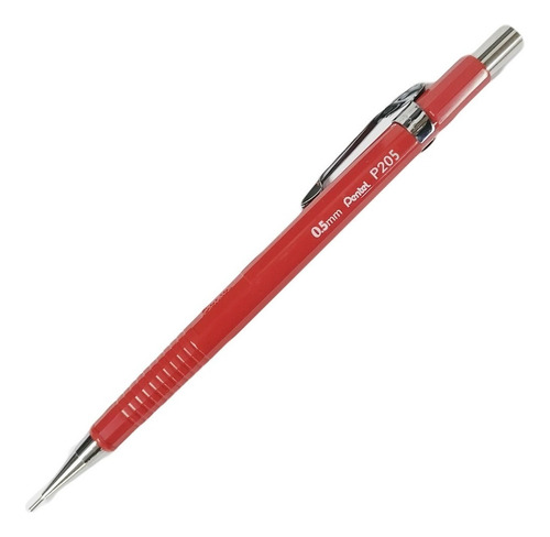 Portaminas Pentel 0.5mm / P205 Color Rojo