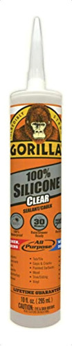 Gorilla 8050002 Clear 100percentsilicone Sealant, 10 Oz