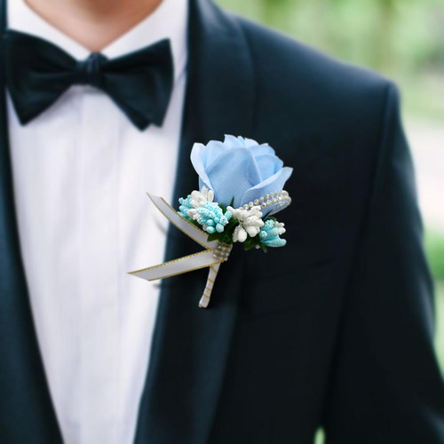 Boutonniere De Rosas Para Hombre, Alfileres De Solapa, Flor