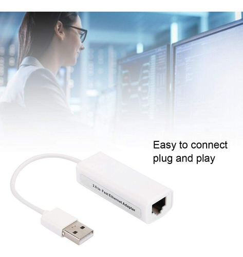Adaptador Tarjeta Red Lan Rj45 Usb 2.0 10/100 Mbps