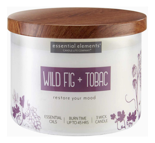Velas Aromáticas Essential Elements Wild Fig +tobac 14.75 Oz