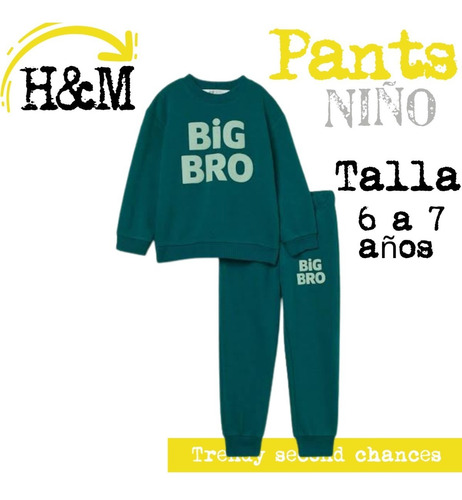 Pants + Sudadera Big Brother Niño Verde. La Segunda Bazar