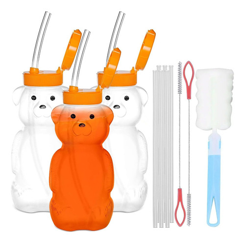Copo De Bebê De 3 Unidades, Garrafas Em Forma De Urso Com