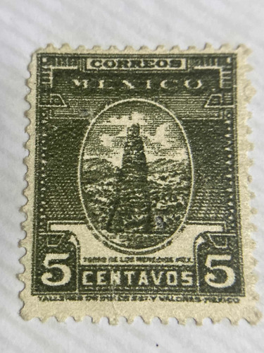 Sello Postal México 1944 Torre De Los Remedios 