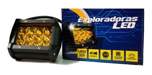 1 Exploradora 36w 12/24v 12 Leds Amarilla 100x80x60 X 1