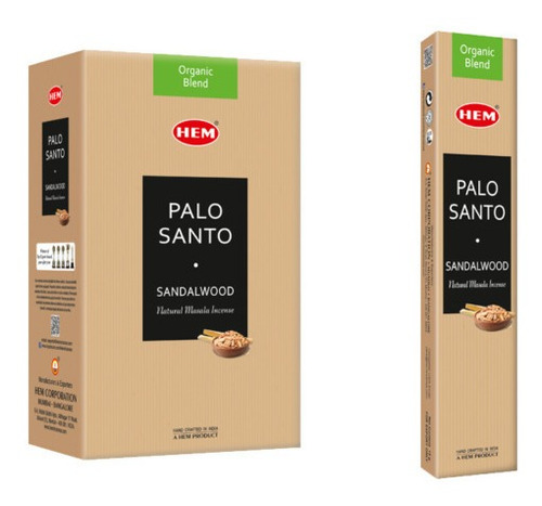 Sahumerios Organicos Hem Base Palo Santo 24 Cajas 15 Gr.