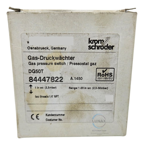 Kromschroder 84447822 Interruptor De Presion