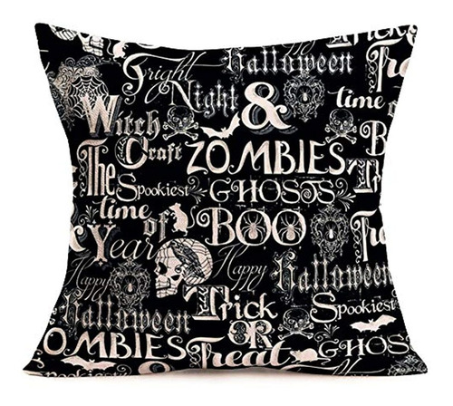 Fundas De Almohada Con Tema De Halloween)