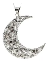 Comprar Juego De Luna Blanca Grande Plata .925, Aretes Y Cadena