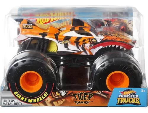 Hot Wheels Monster Trucks Carro Chompin' Mega Wrex Gigante Veículo  Caminhões com 1:64 Escala Die