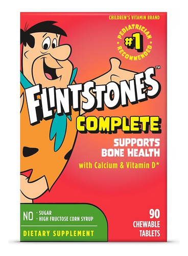 Flintstones Vitaminas Picapiedra C/calcio Vitamina D 90 Pzas Sabor Frutas