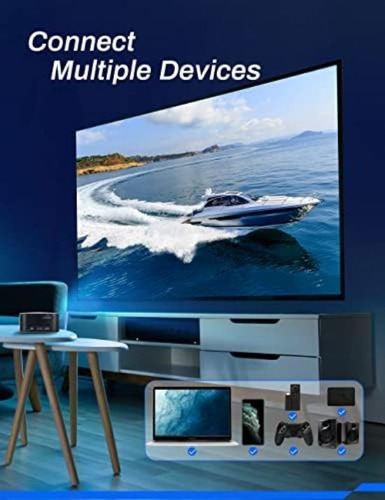 Apio Resolución 640x360 Imágenes Claras 1080p Mini Proyector