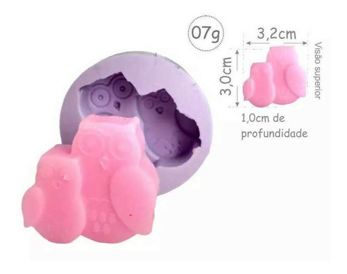 Molde Forma Silicone Coruja Mini Mod 1