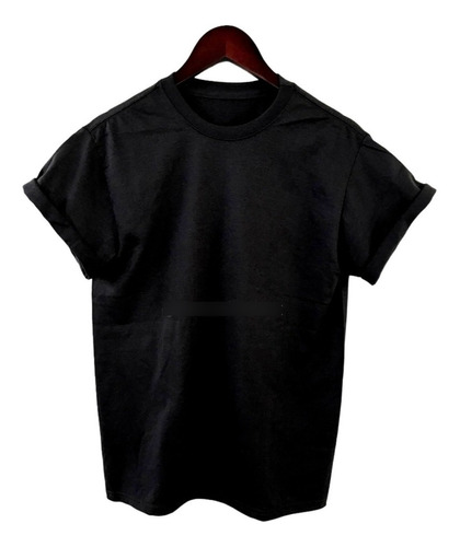 Playera Color Negro Mayoreo 5pz Basic Unisex Ajuste/suave