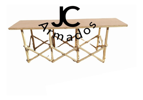 Imagen 2 de 7 de Mesa Y Caballete De Feria Bajo 160x40x60 De Alto Jc Armados