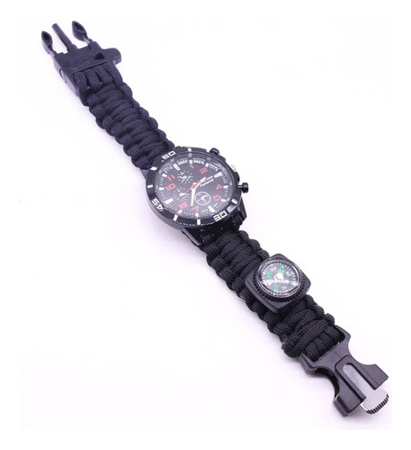 Reloj De Supervivencia Con Cuerda Paracord 5 En 1 Pedernal