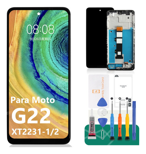 Para Motorola Moto G22 Xt2231 Pantalla Táctil Lcd Con Marco