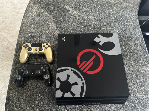 Playstation 4 Ps4 Pro 4k 1tb Star Wars Edition + 2 Controles