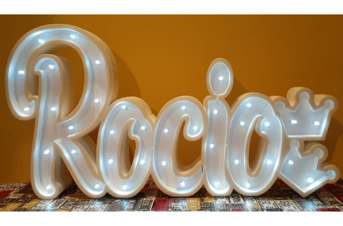 Nombres Iluminados 6 Letras 15 Cm Polyfan Luces Tu Nombre