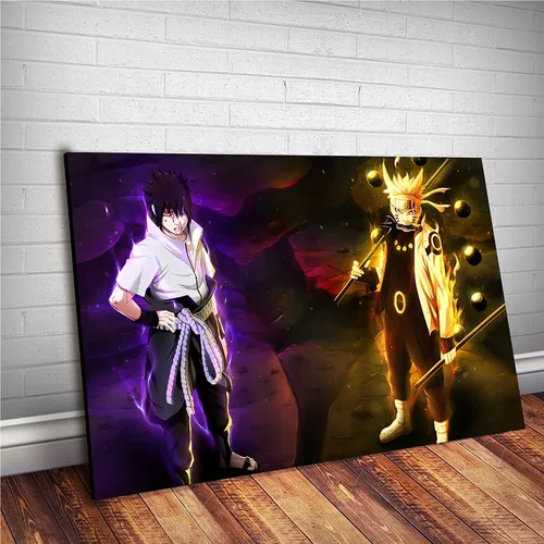 Quadro Metalizado Kakashi Art Naruto Placa Decorativa Brilhante