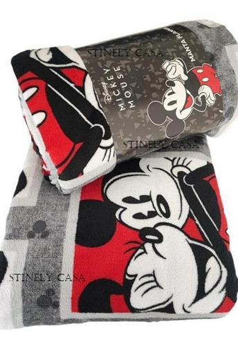 Manta casal flannel Mickey e Minnie true love Disney