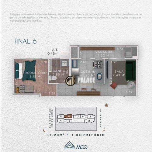 Imagem 21 de 24 de Apartamento Com 1 Dormitório À Venda, 37 M² Por R$ 267.411,38 - Boqueirão - Praia Grande/sp - Ap3010