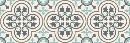 Adesivo Piso Sala Quarto Azulejo Cinza E Azul Kit 3 Rolos