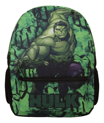 Mochila Infantil Escolar Hulk Costas Grande Alça Reforçada