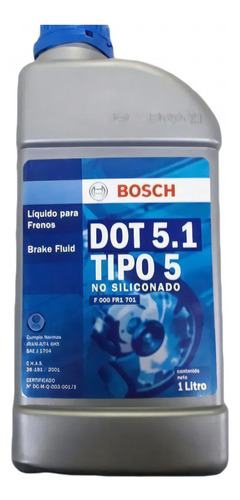 Liquido De  Frenos Bosch Tipo 5 Dot 5.1 - 1 Litro 