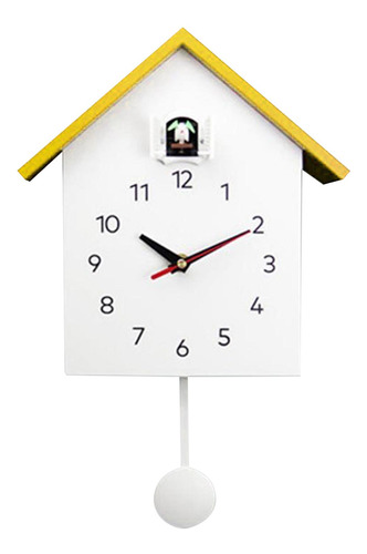 Reloj De Cuco Pájaro Casa Reloj De Pared Amarillo