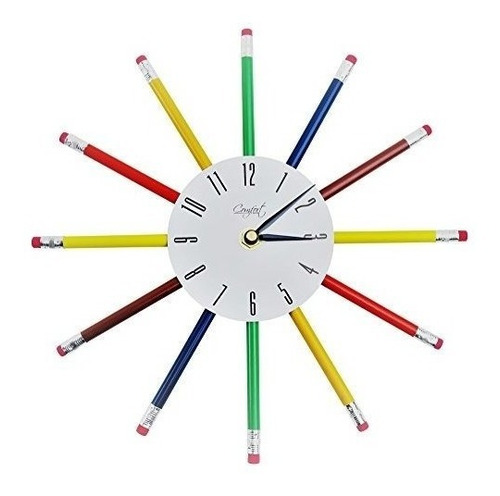 Confort Hogar Multi Lapiz De Color Reloj De Pared