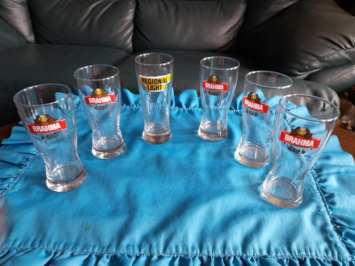 6 Vasos De Vidrio Para Cerveza
