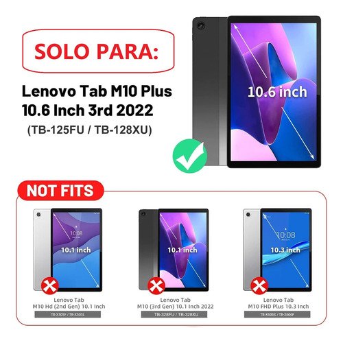 Lenovo Tab M10 Plus 3ra Gen 10.6 Tb125fu Funda Armor + Mica