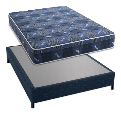 Colchón Chaide Zafiro 29 Cm + Base Zafiro - 2 Plazas Y Media