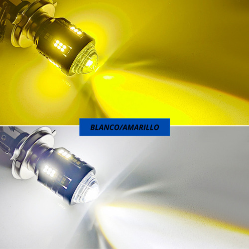 Par Foco Lupa Proyector Luz Bco Amarillo Moto Italika Atv200 Ambos Lados