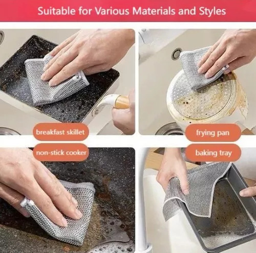 20 Trapos De Cocina De Malla De Alambre Exentos De Aceite.