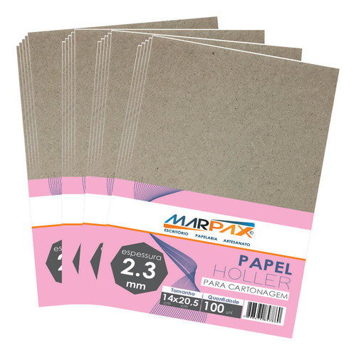 Papel Holler Para Cartonagem Marpax 2,3mm 14x20,5cm 100un