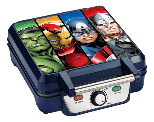 Marvel Mva-281 Waffle Maker, Unidad: 13 X 9,7 X 4, Azul