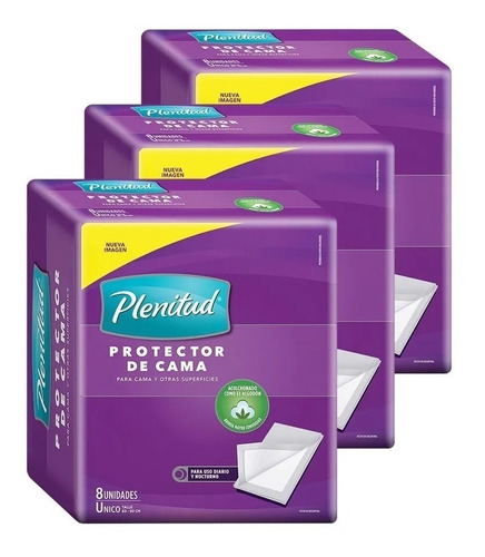 Imagen 2 de 2 de Plenitud Protector De Cama X 8 Unidades