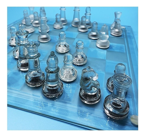 Ajedrez De Vidrio 25 X 25 Cms Juego Mesa Glass Chess