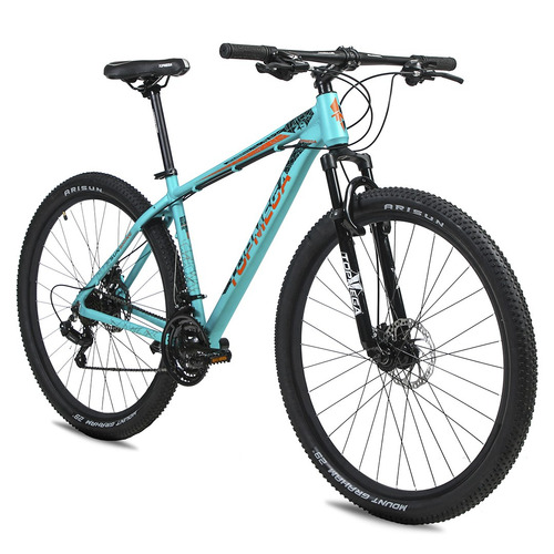 Imagen 2 de 2 de TopMega MTB Sunshine Adultos - Celeste - M - 29 - 21 - Disco mecánico - Disco mecánico - Shimano Tourney TZ31 - Shimano Tourney