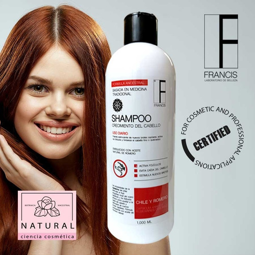 Imagen 3 de 3 de Shampoo Crecimiento Capilar De Chile Y Romero