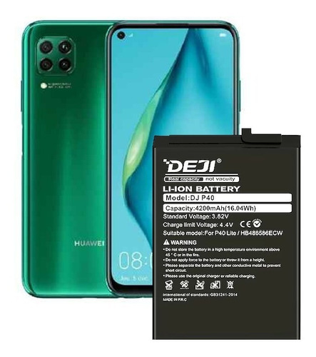 Bateria Litio Para Huawei P40 Lite De 4200mah Marca Deji